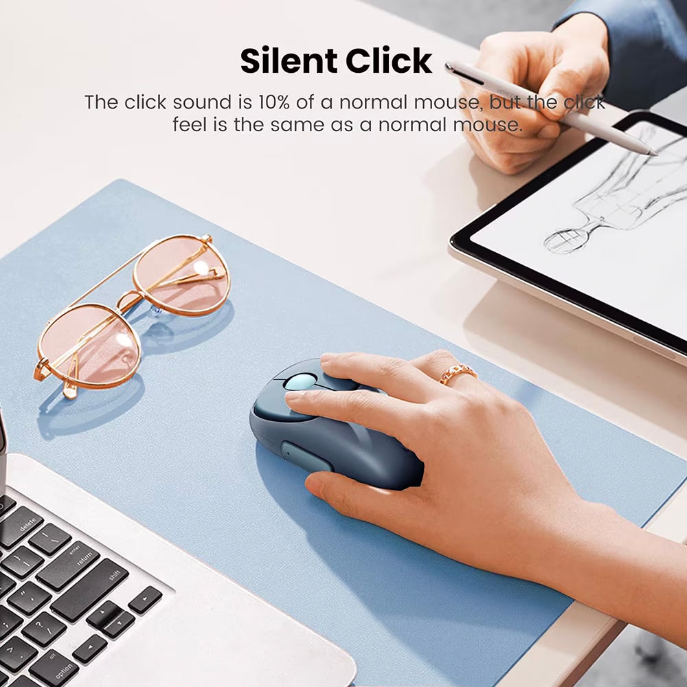 Trådløs Mus UGREEN MU102 FUN+, 4000DPI, BT / Wi-Fi, Blå