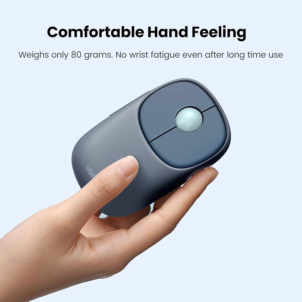 Trådløs Mus UGREEN MU102 FUN+, 4000DPI, BT / Wi-Fi, Blå