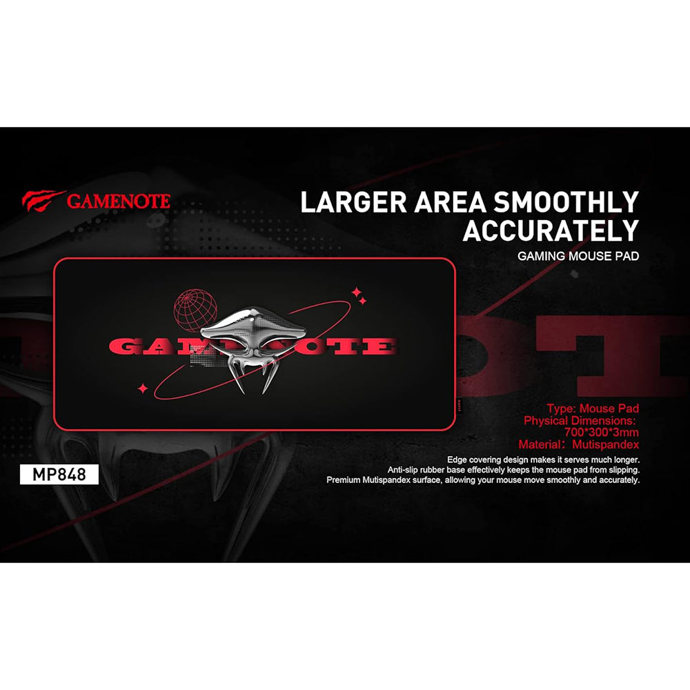 MousePad Gaming HAVIT MP848, 700mm x 300mm x 3mm, Svart