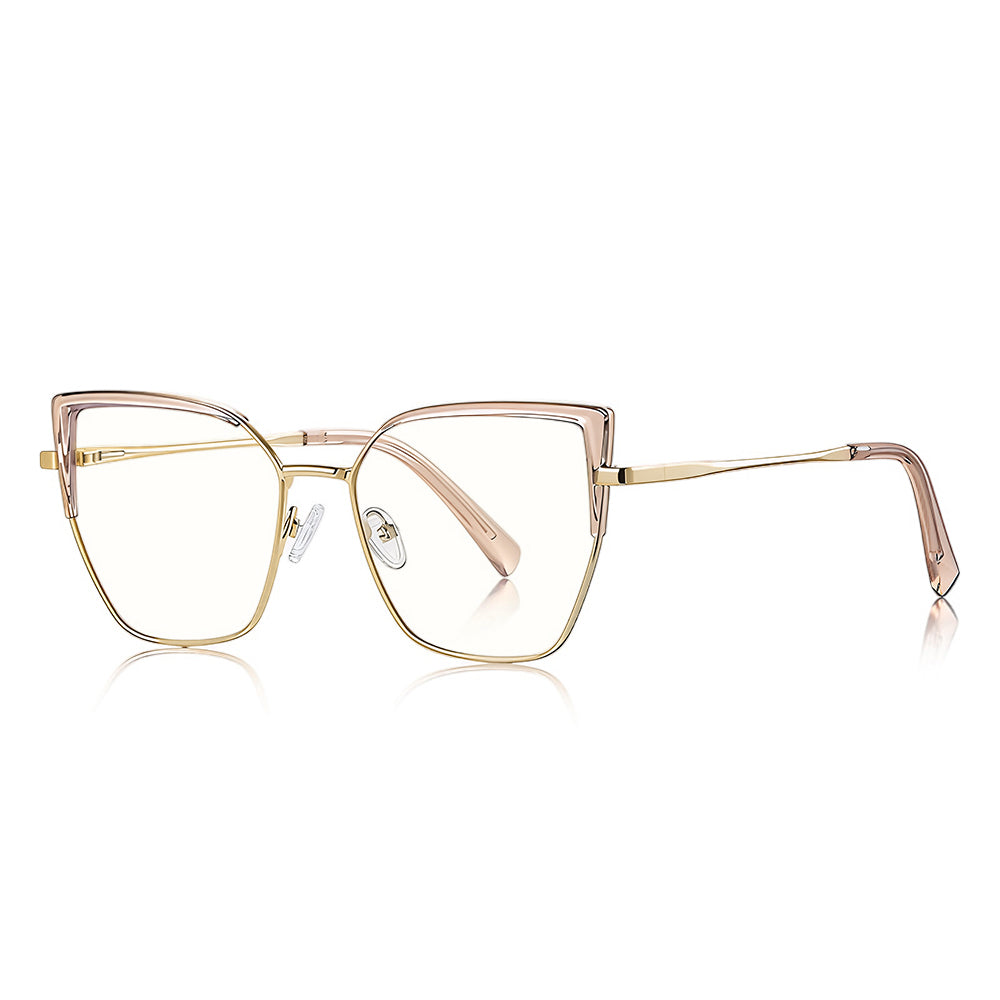 Damebriller for dataskjerm Techsuit 3156, Anti-Blått Lys, Rosa Gull