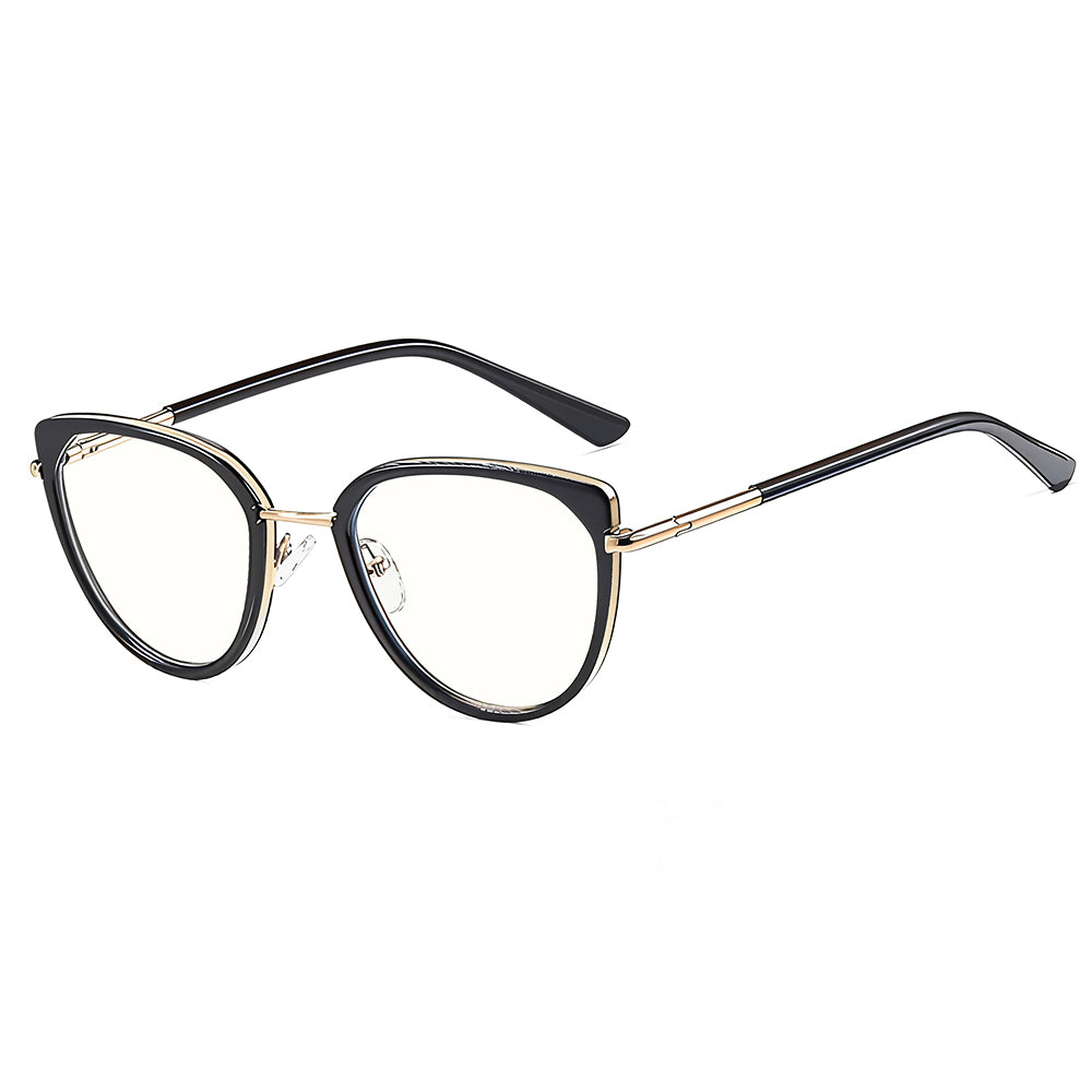 Damebriller for dataskjerm Techsuit 82290, Anti-Blått Lys, Svart Gull