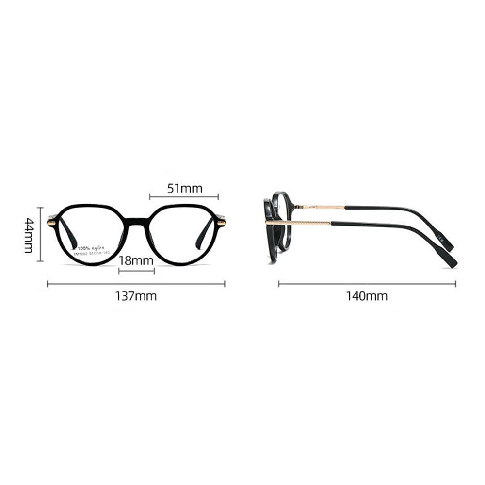 Unisex databriller Techsuit TM1062, blålysfilter, lys brun