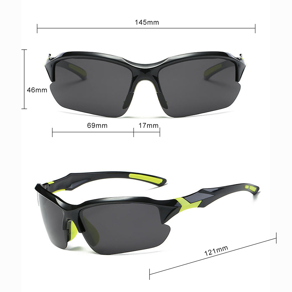 Unisex sykkelbriller Techsuit 9301, UV-beskyttelse, svart blå