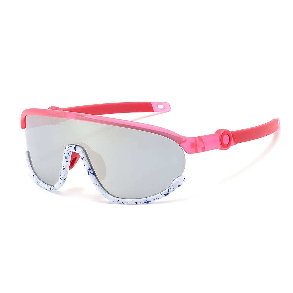 Techsuit 2025 Barne Solbriller, Polariserte, UV-beskyttelse, Rosa