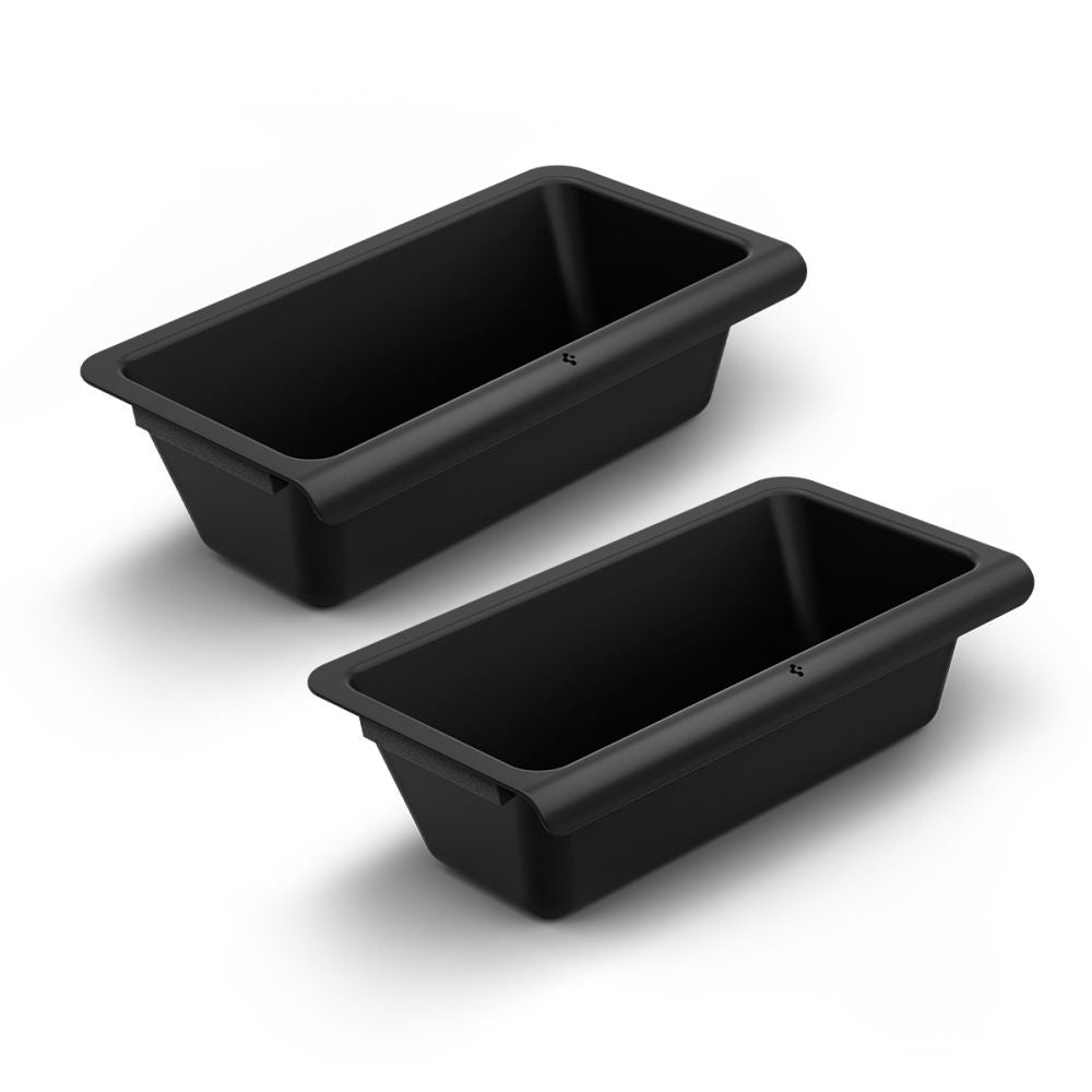 Spigen TO222J bilorganisator med montering under setet for Tesla Y Juniper, sett med 2 stk