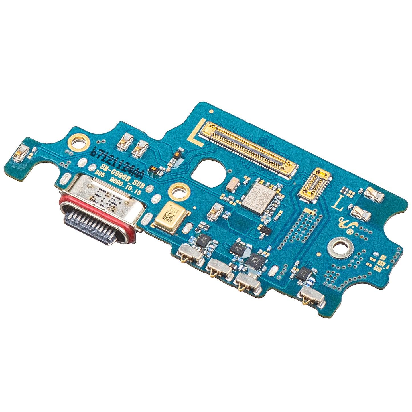 Ladekontakt Kort - Mikrofon - SIM-kortleser Modul Samsung Galaxy S21+ 5G G996, Service Pack GH96-13993A