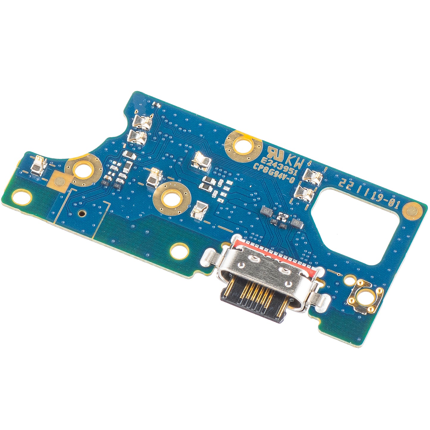 Ladeportkort - Mikrofon Motorola Moto E32s, Service Pack 5P68C20804