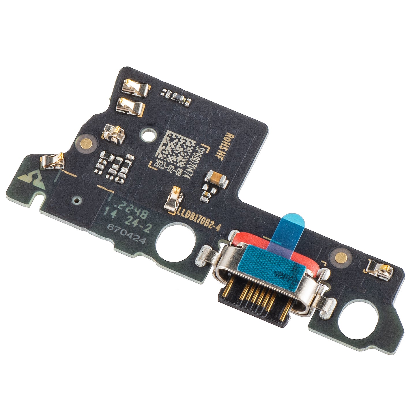 Ladekontaktkort - Mikrofon Motorola Moto E13, Service Pack 5P68C22348