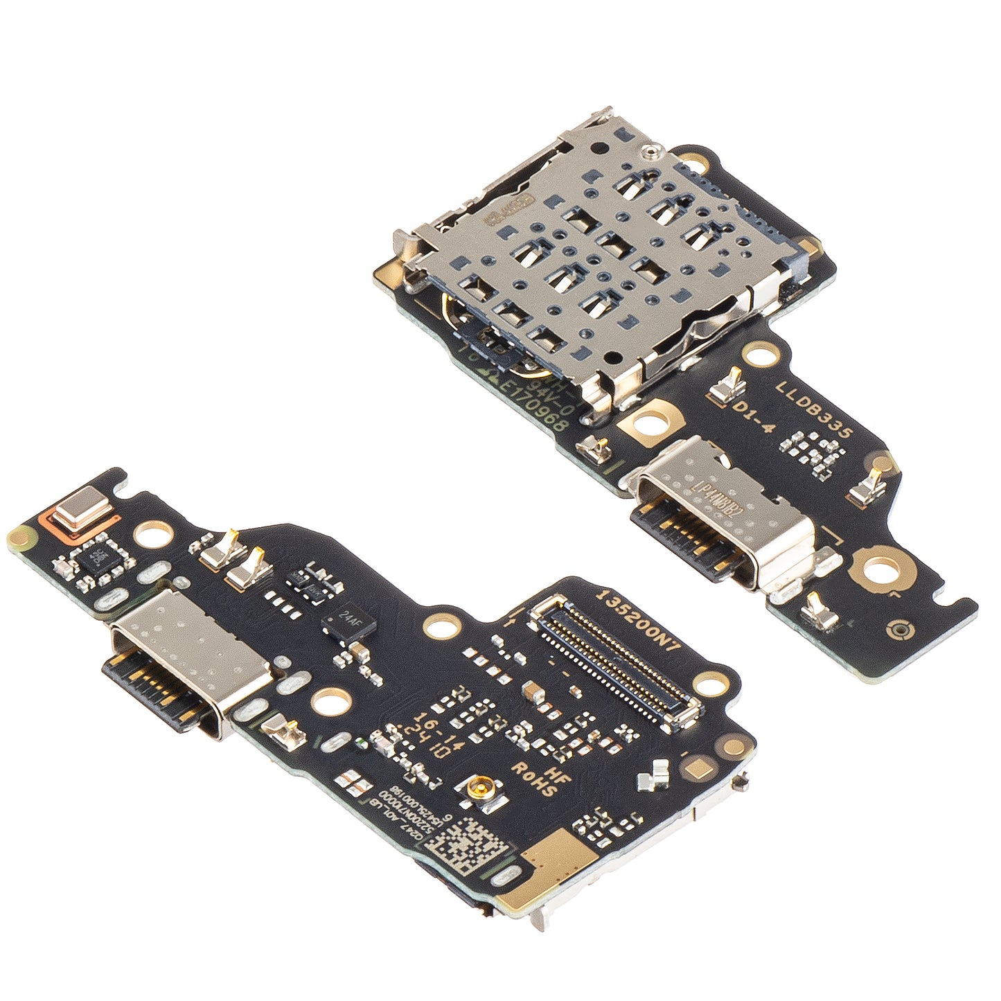 Ladekontakt Kort - Mikrofon - SIM-kortleser Modul Xiaomi Redmi Note 13 4G, Service Pack 56000500N700