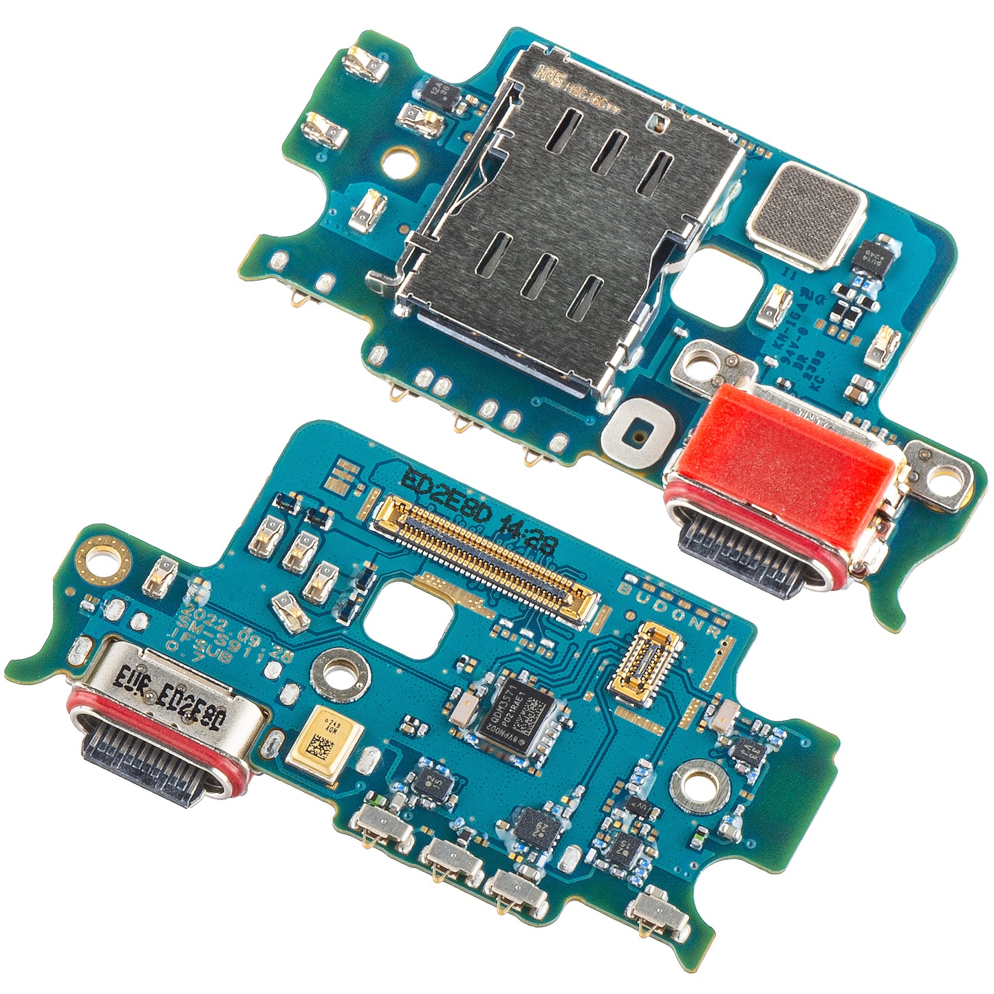 Ladekontakt Kort - Mikrofon - SIM-kortleser Modul Samsung Galaxy S23 S911, Swap GH96-15629A