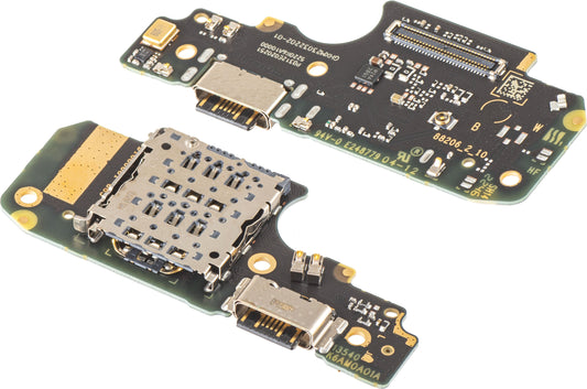 Ladekontakt Kort - Mikrofon - SIM-kortleser Modul Xiaomi Redmi Note 12 Pro 4G, Service Pack 5600020K6A00