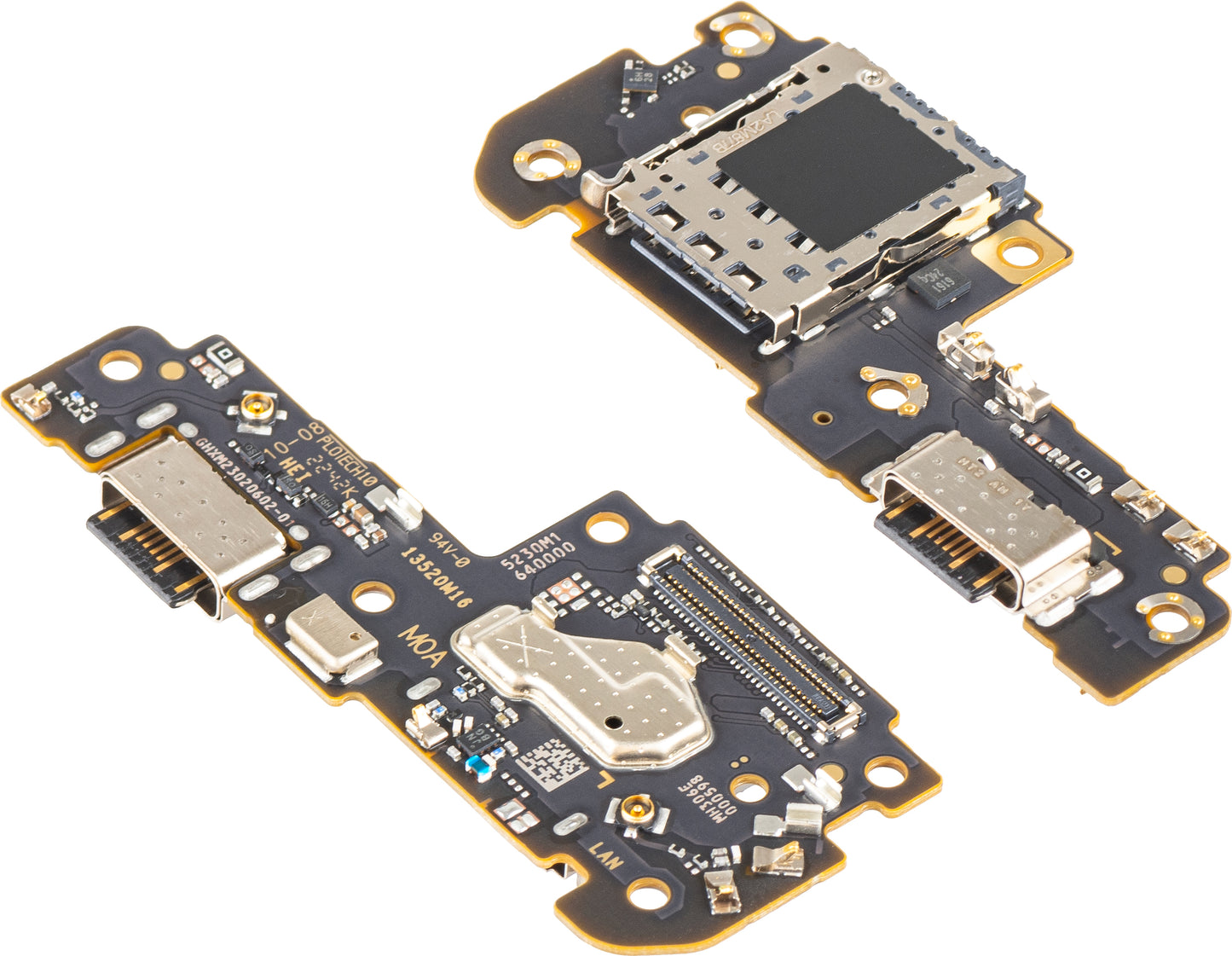 Ladekontakt Kort - Mikrofon - SIM-kortleser Modul Xiaomi Redmi Note 12 Pro 5G, Service Pack 5600020M1600