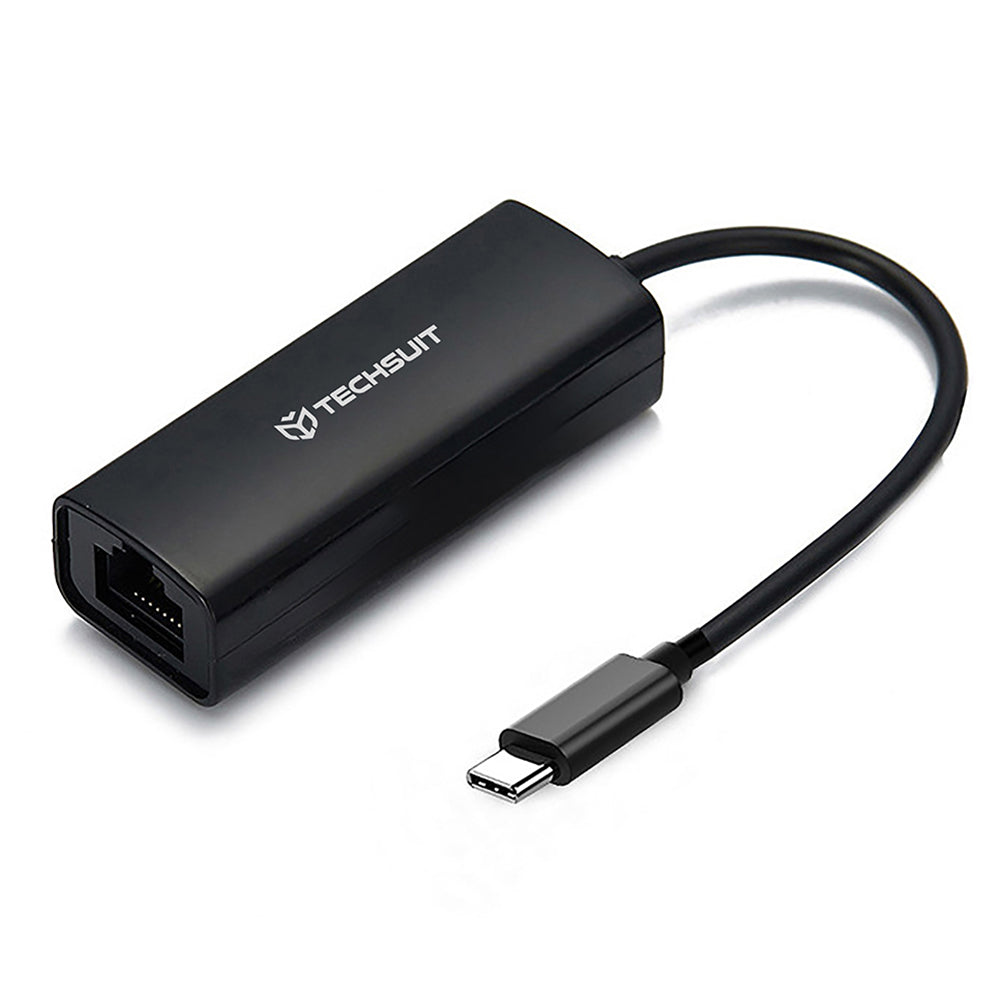Techsuit AC20 nettverkskort, RJ45, USB-C, Svart