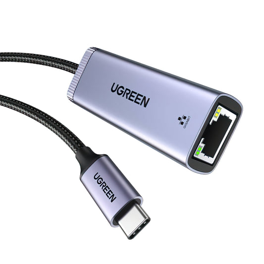 UGREEN CM483 Nettverkskort, RJ45, USB-C, Grå