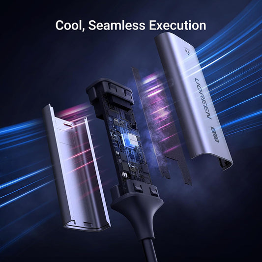 UGREEN CM648 (25052) Nettverkskort, RJ45, USB-C, Grå