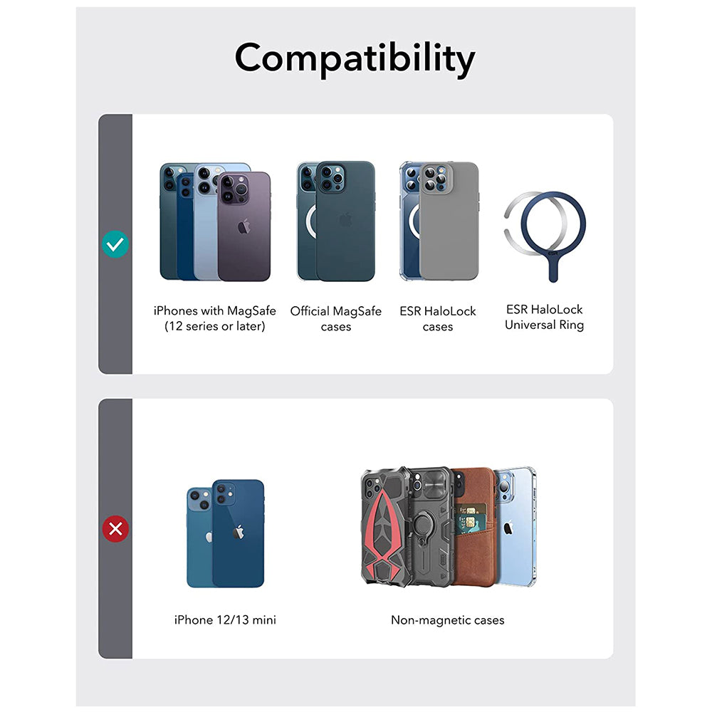 Magsafe lommebok, ESR, Karbon, Svart