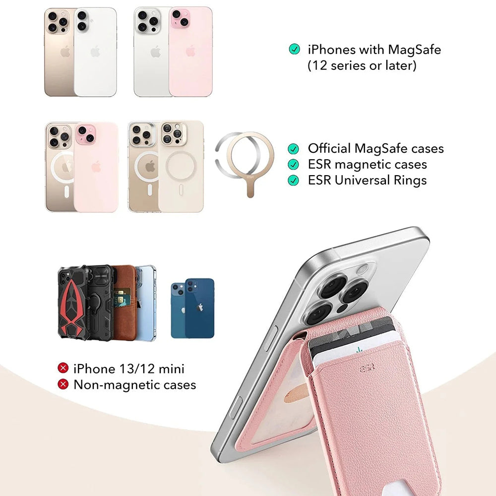 Magsafe lommebok, ESR, Stativ, Rosa