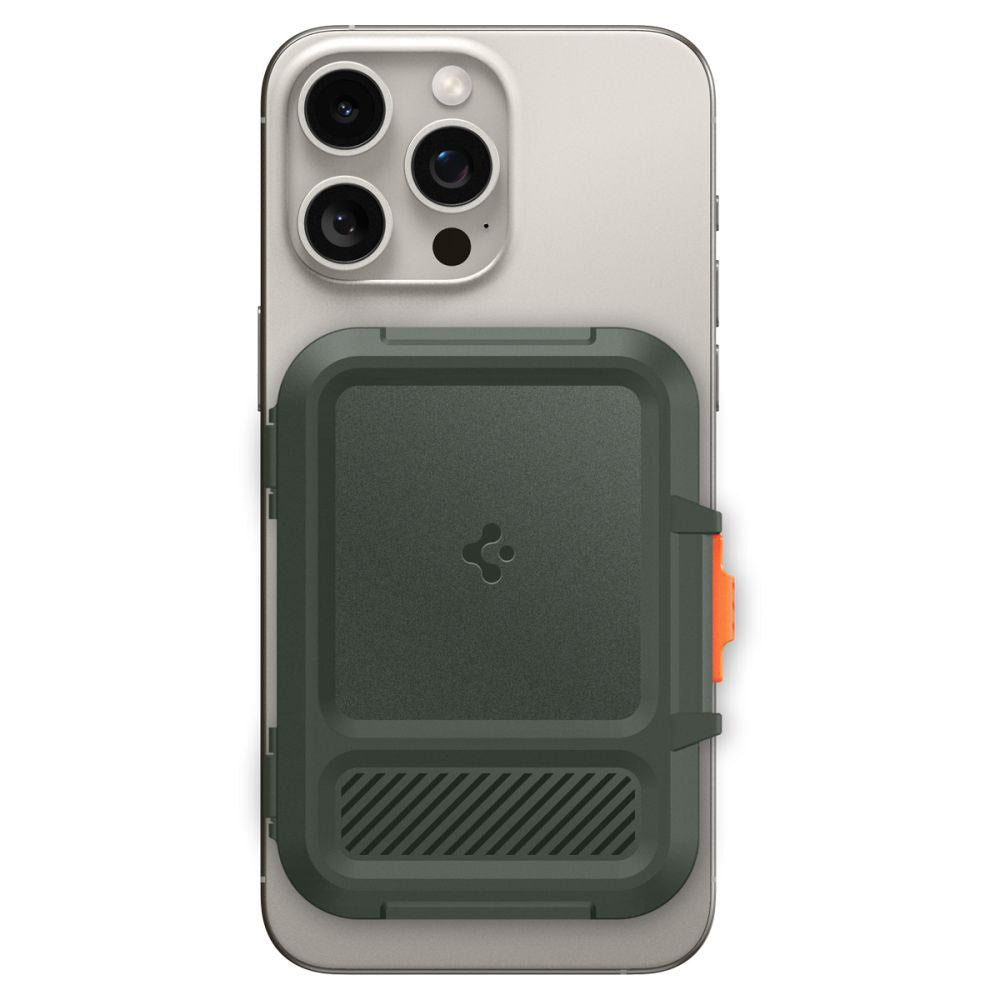 Magsafe lommebok, Spigen, Lock Fit, grønn AFA08528