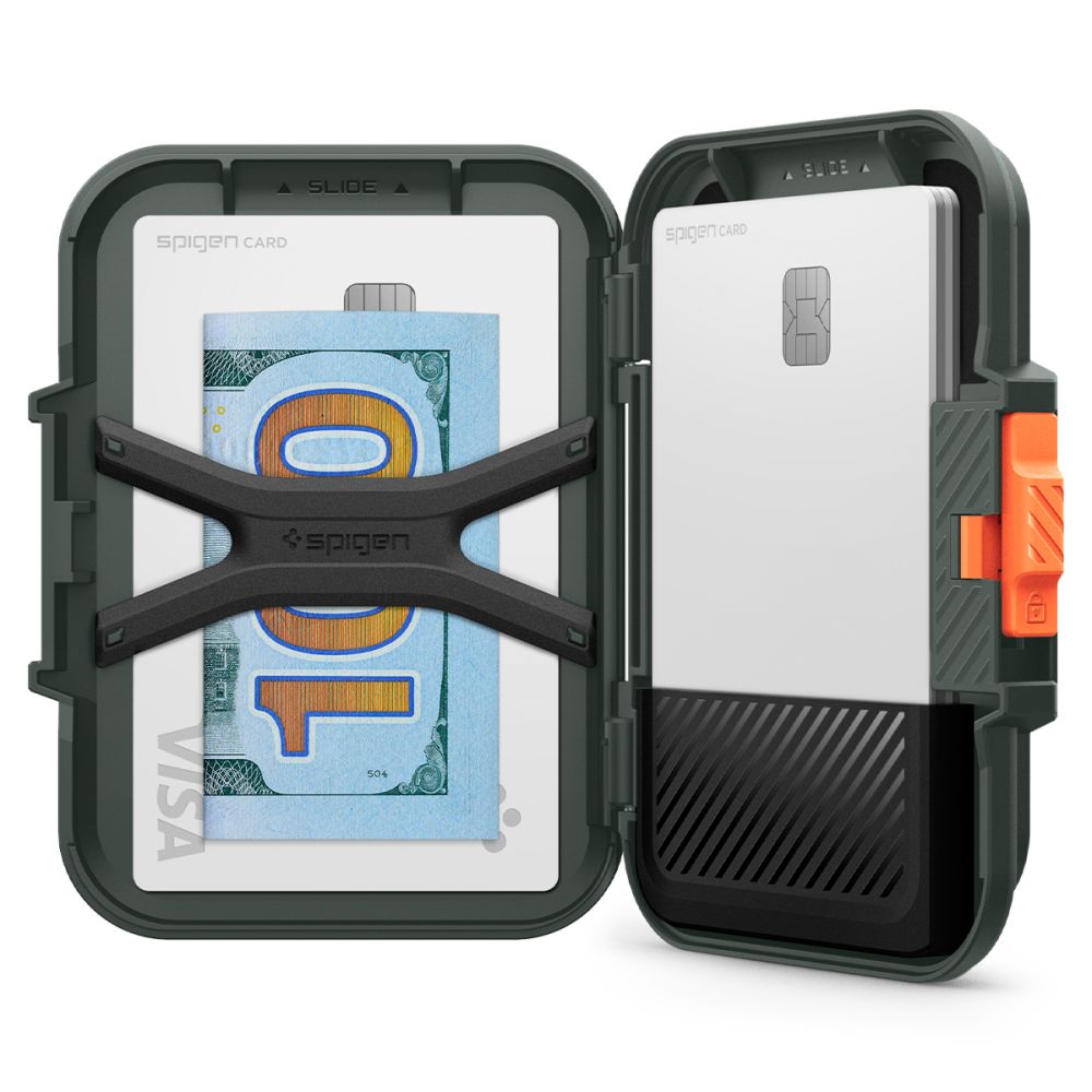 Magsafe lommebok, Spigen, Lock Fit, grønn AFA08528