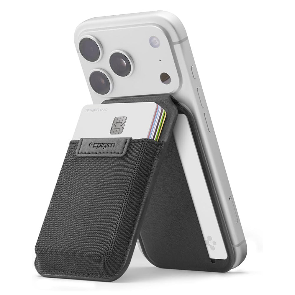 MagSafe-lommebok, Spigen, Slim Fold Tripod S314-4, Svart AFA11591