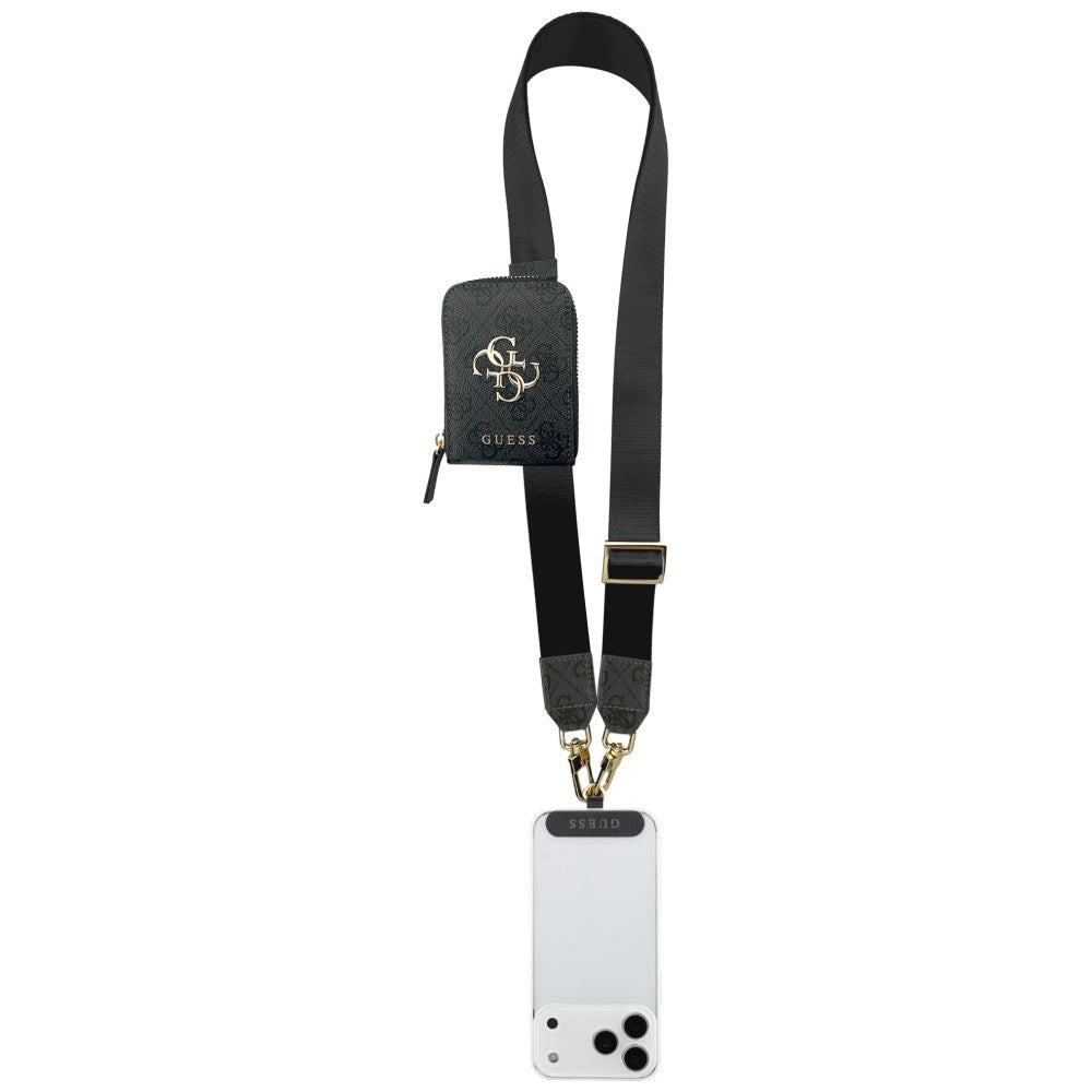 Lommebok og Telefon Snor Guess 4G Metal Logo, Svart