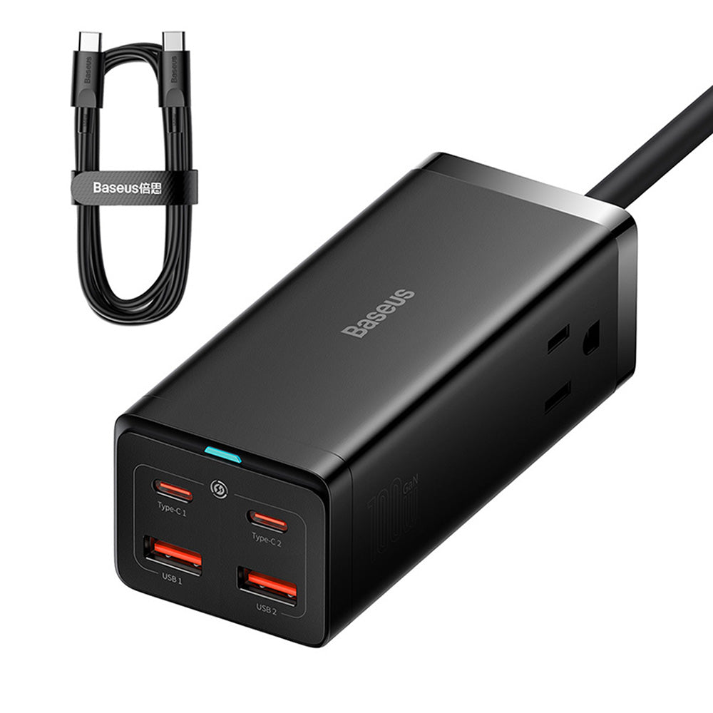 Baseus PowerCombo US forlengelseskabel, 1 x Stikkontakt, Svart PSZM000201