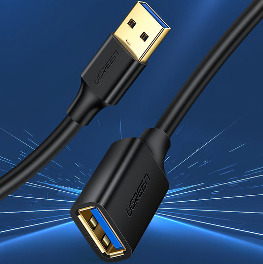 USB 3.0 forlenger UGREEN US129, 1m, Svart