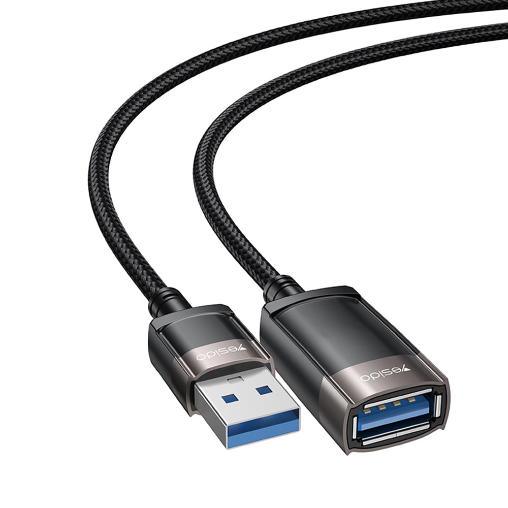 USB-forlenger Yesido GS26, 1.5m, Grå