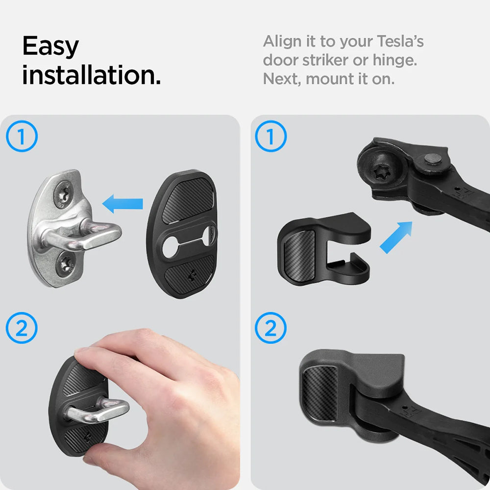 Beskyttelse for Hengsler / Låser til Spigen bildører for Tesla Y / 3, Sett med 4 stk ACP07123