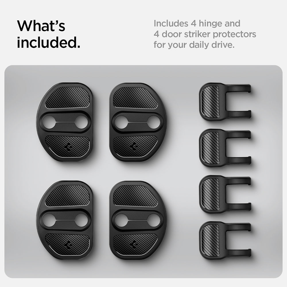 Beskyttelse for Hengsler / Låser til Spigen bildører for Tesla Y / 3, Sett med 4 stk ACP07123