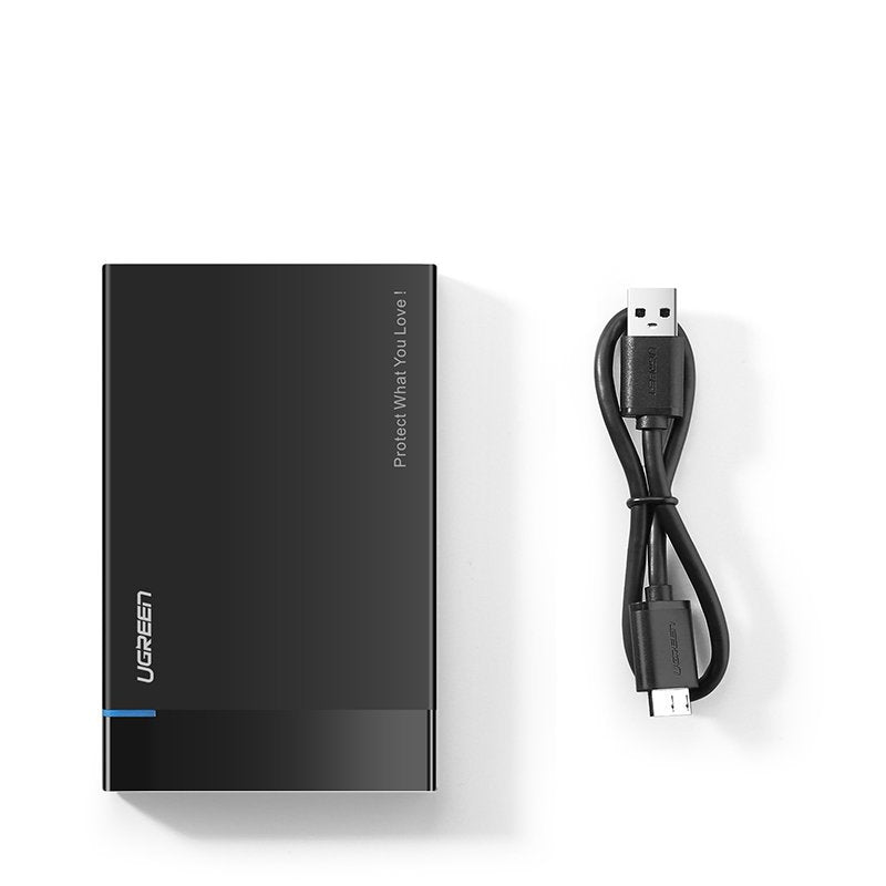 Rack UGREEN US221 for HDD / SSD SATA 2.5inch, USB 3.2, Svart