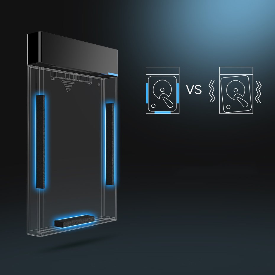 Rack UGREEN US221 for HDD / SSD SATA 2.5inch, USB 3.2, Svart