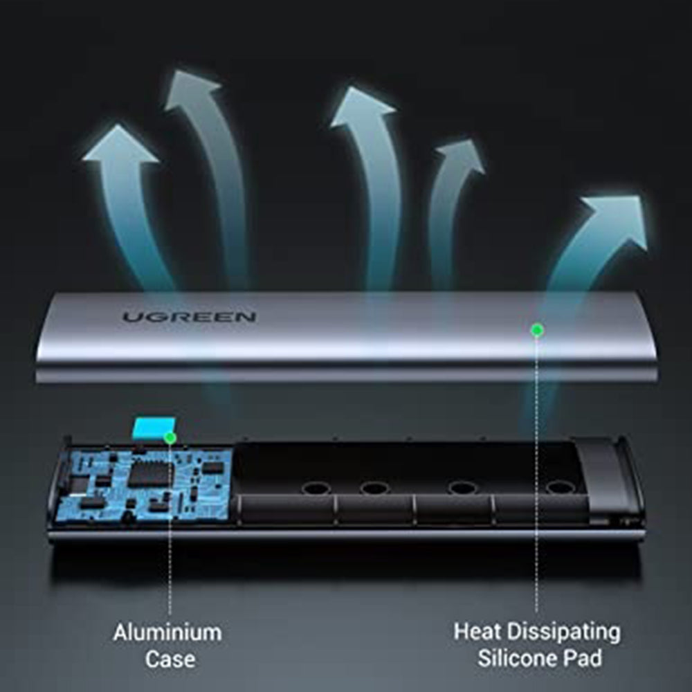 Rack UGREEN CM400 (10902) for SSD M.2 NVMe, Grå