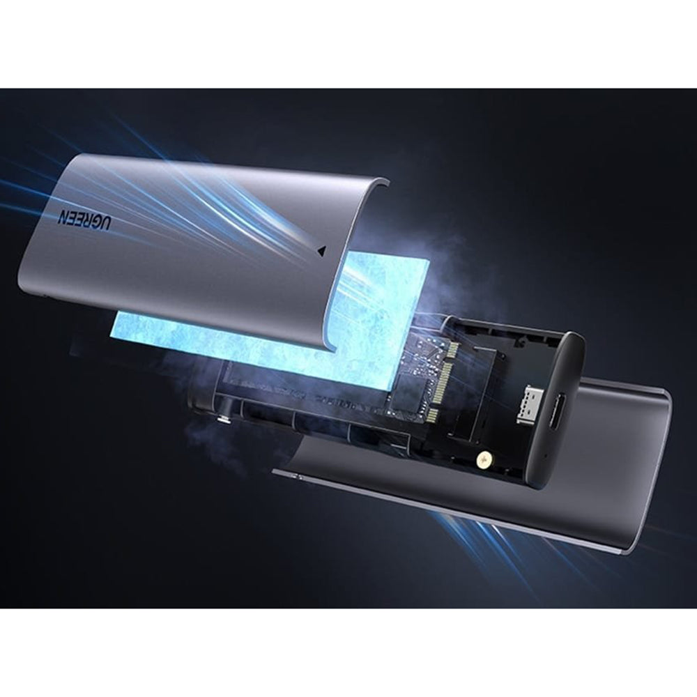 Rack UGREEN CM767 (15813) for SSD M.2 NVMe / NGFF, Grå