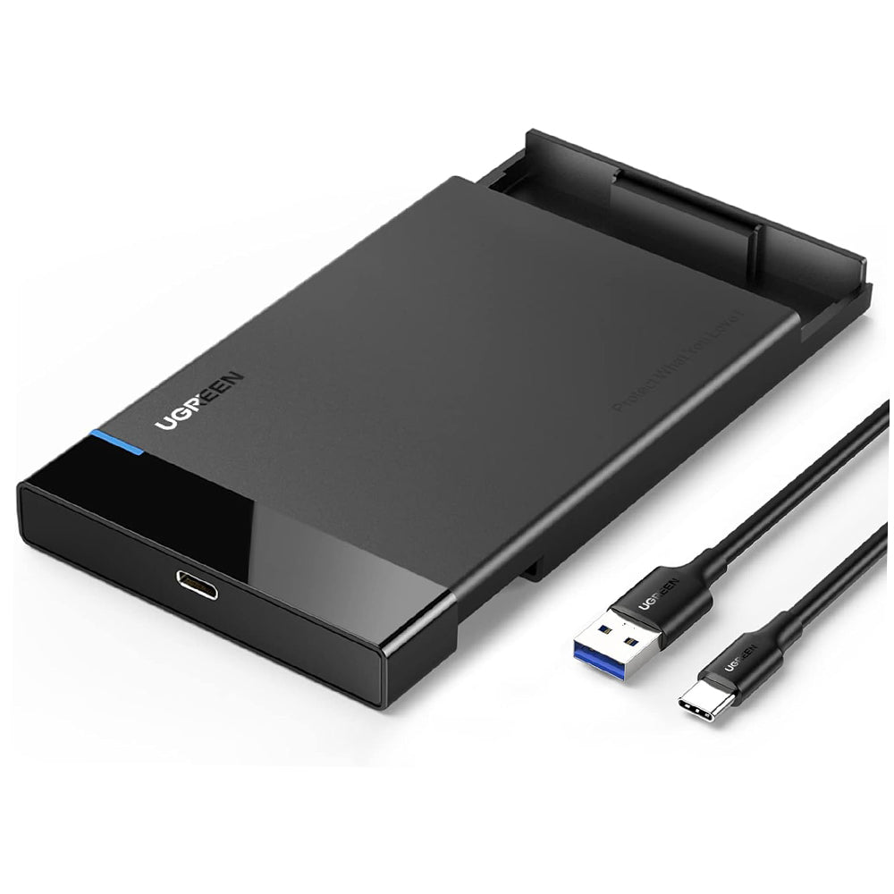 Rack UGREEN US221 (50743) for HDD / SSD SATA 2.5inch, USB-C, Svart