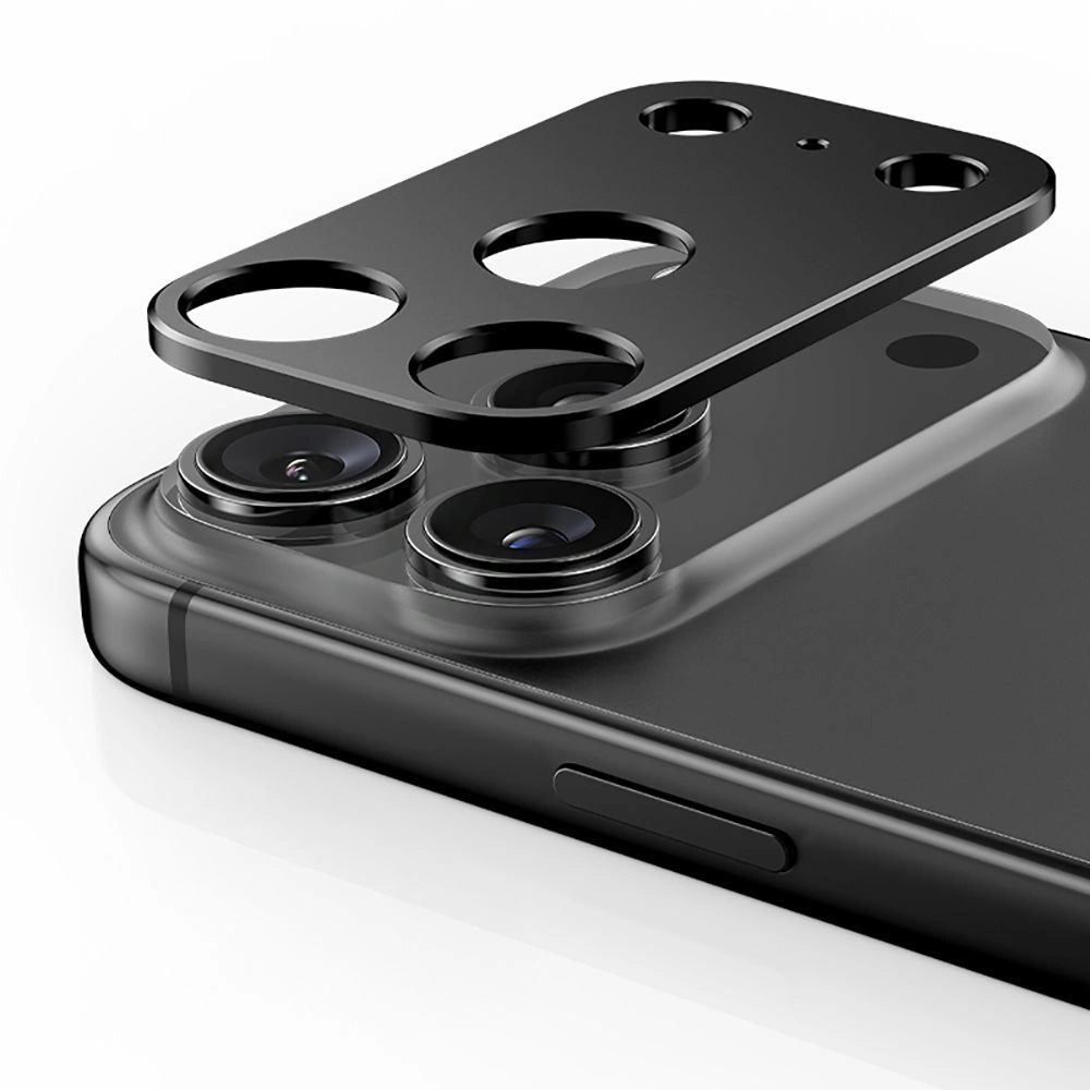 Bakre kameraramme Tech-Protect Camalloy Fit+ for Apple iPhone 17 Pro Max, Aluminium, Svart