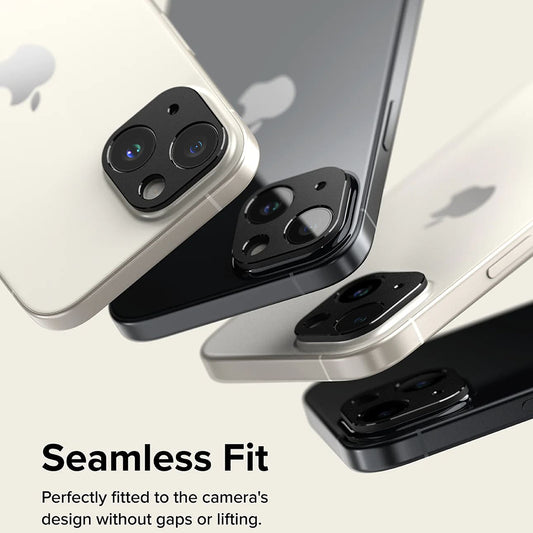 Rammebeskyttelse Bakre Kamera Ringke Styling for Apple iPhone 15 Plus / 15, Aluminium, Svart