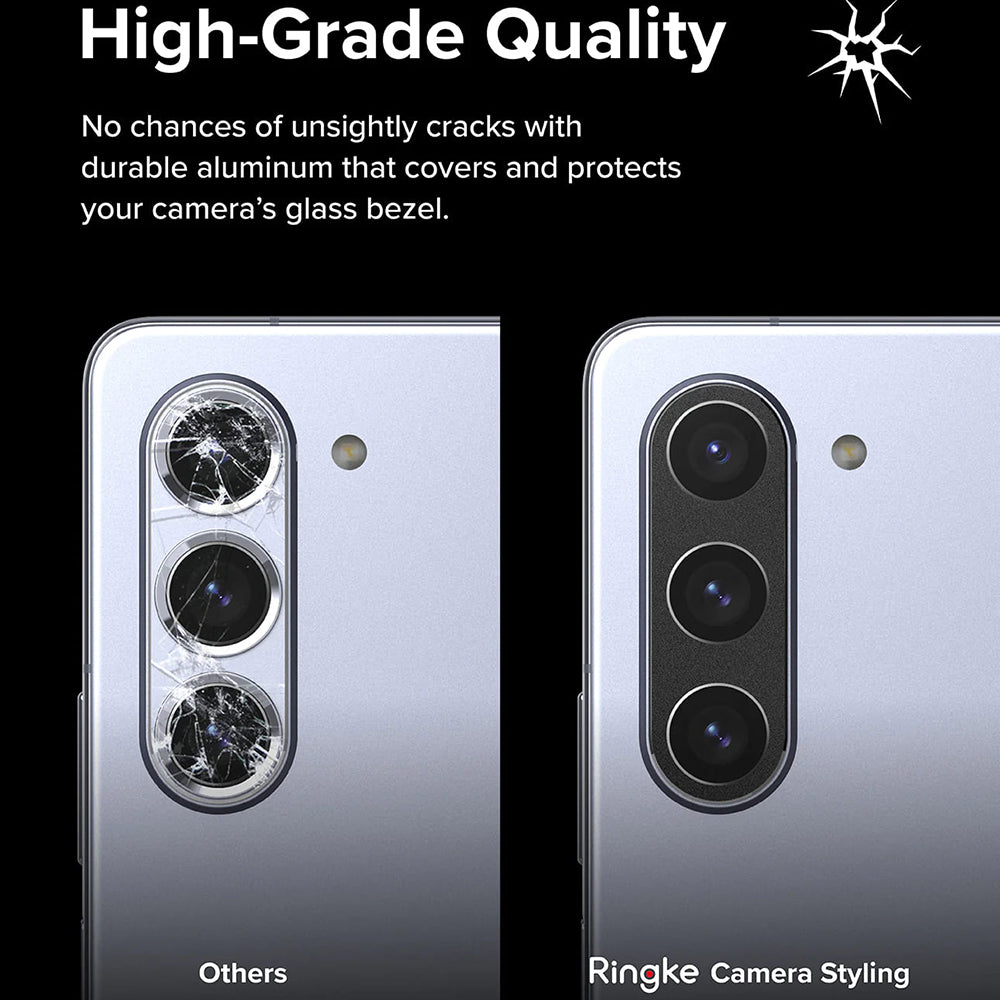 Ringke Styling bakre kameraramme for Samsung Galaxy Z Fold5 F946, Aluminium, Svart