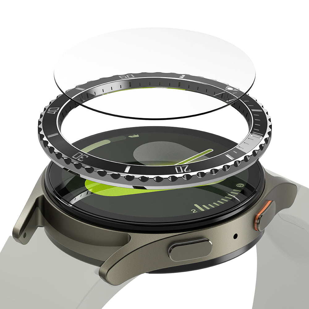 Ringke Premium Styling Beskyttelsesramme for Samsung Galaxy Watch7 40mm, Modell 4, Svart