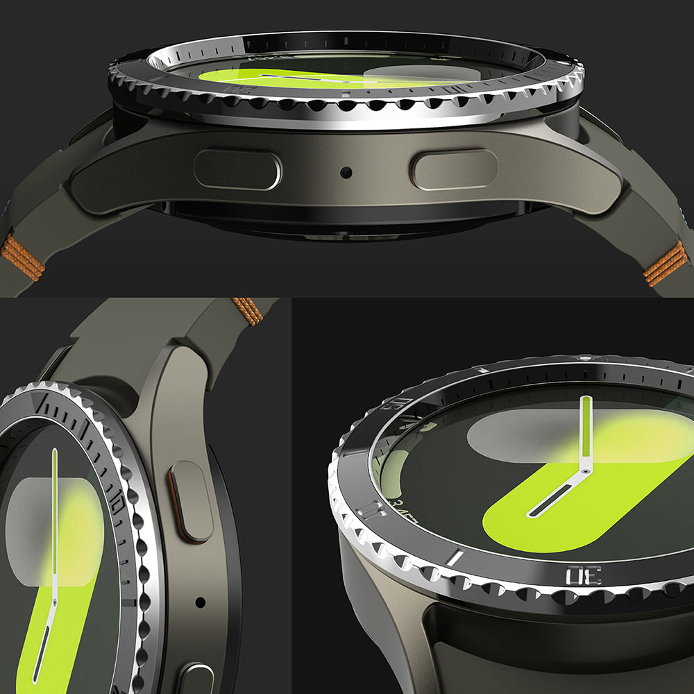 Ringke Premium Styling Beskyttelsesramme for Samsung Galaxy Watch7 40mm, Modell 4, Svart