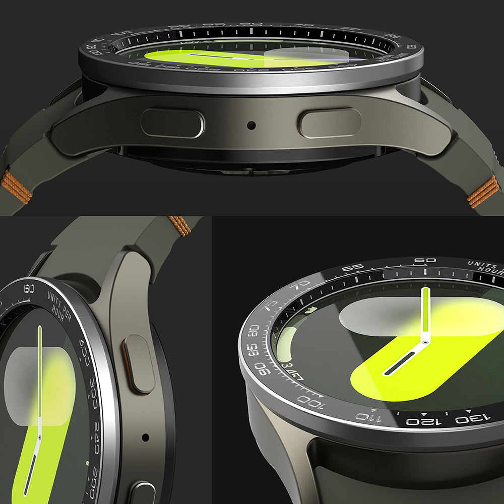 Ringke Premium Styling Beskyttelsesramme for Samsung Galaxy Watch7 44mm, Modell 1, Svart