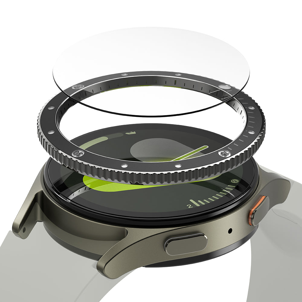 Ringke Premium Styling Beskyttelsesramme for Samsung Galaxy Watch7 44mm, Modell 2, Svart
