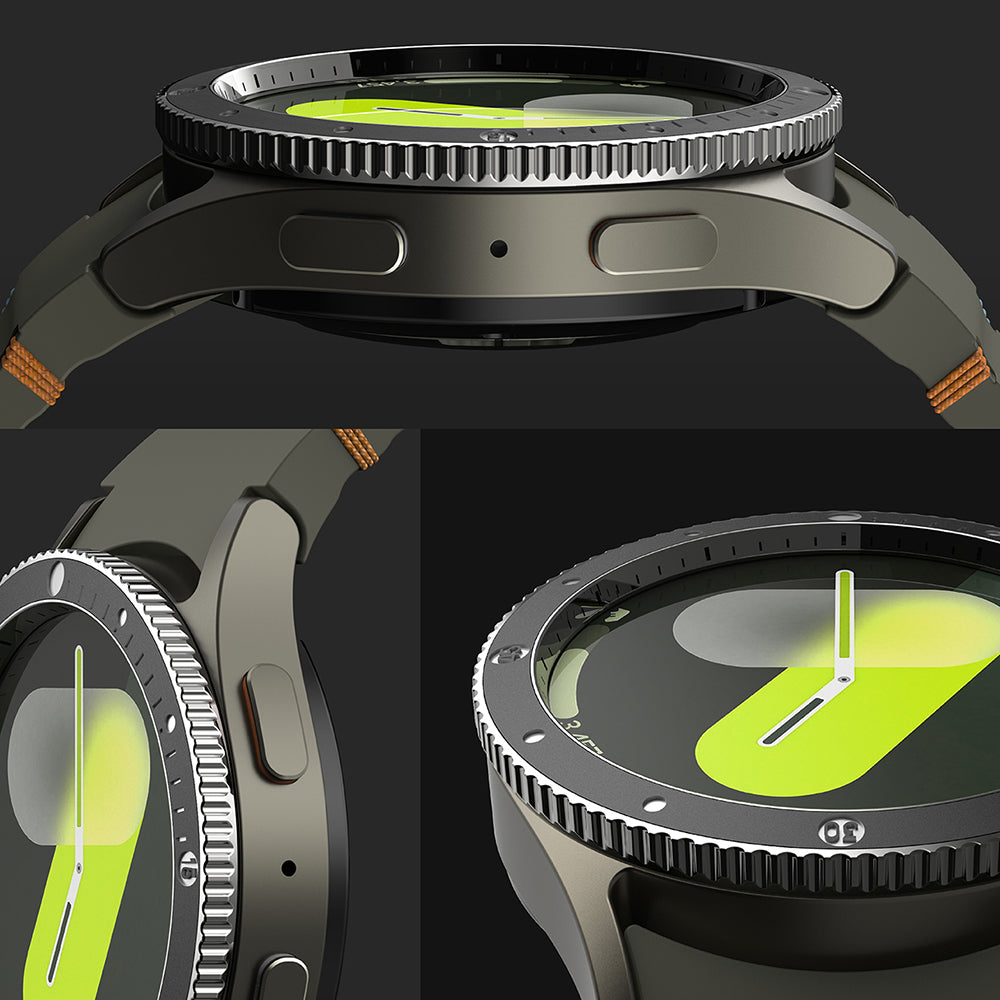 Ringke Premium Styling Beskyttelsesramme for Samsung Galaxy Watch7 44mm, Modell 2, Svart