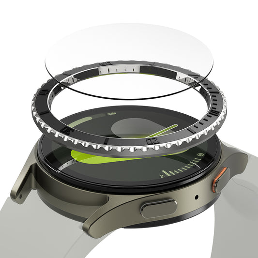 Ringke Premium Styling Beskyttelsesramme for Samsung Galaxy Watch7 44mm, Modell 3, Svart