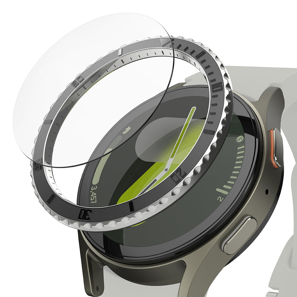 Ringke Premium Styling Beskyttelsesramme for Samsung Galaxy Watch7 44mm, Modell 3, Svart