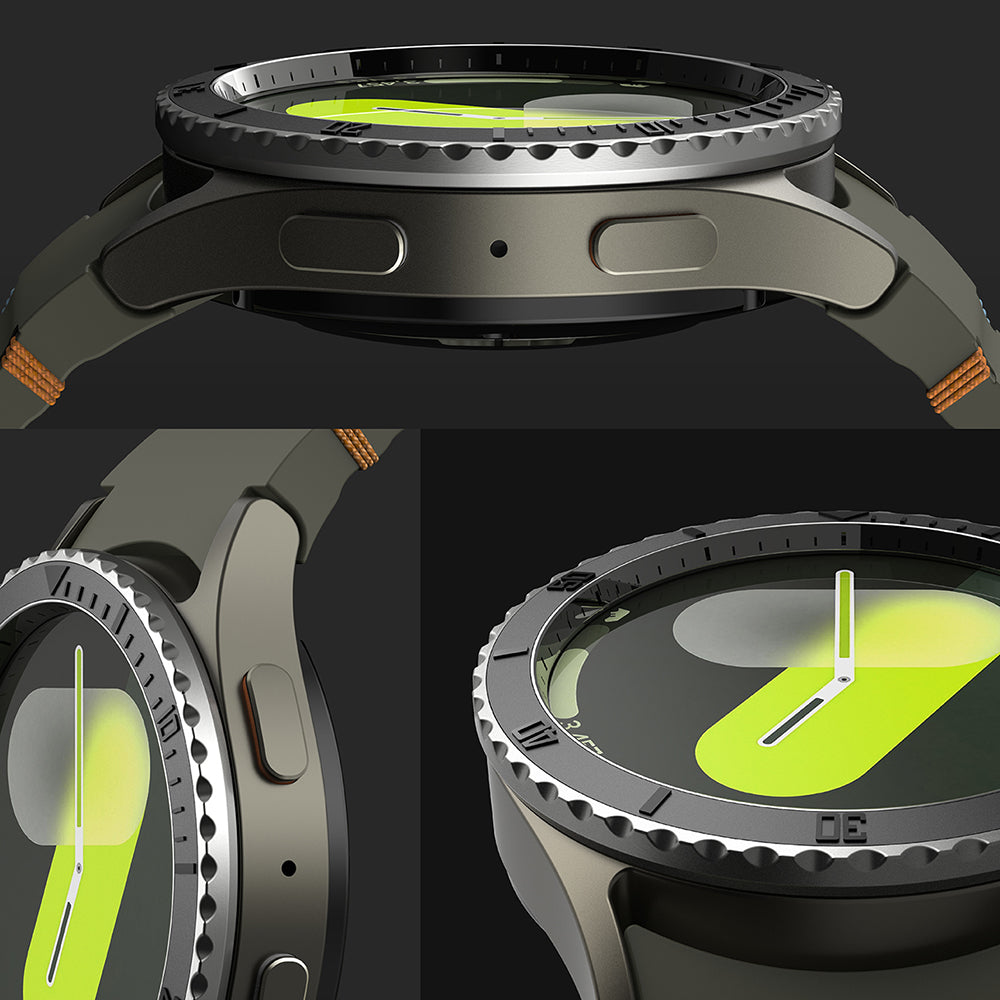 Ringke Premium Styling Beskyttelsesramme for Samsung Galaxy Watch7 44mm, Modell 3, Svart