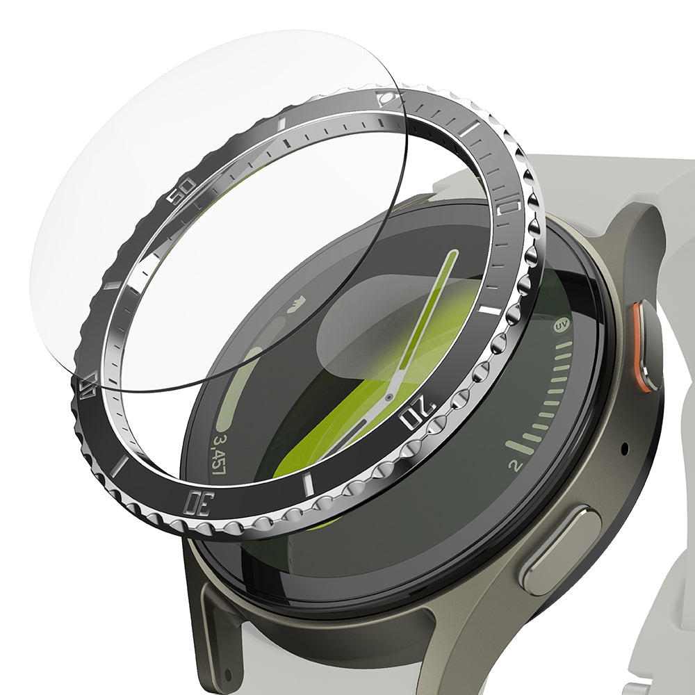 Ringke Premium Styling Beskyttelsesramme for Samsung Galaxy Watch7 44mm, Modell 4, Svart