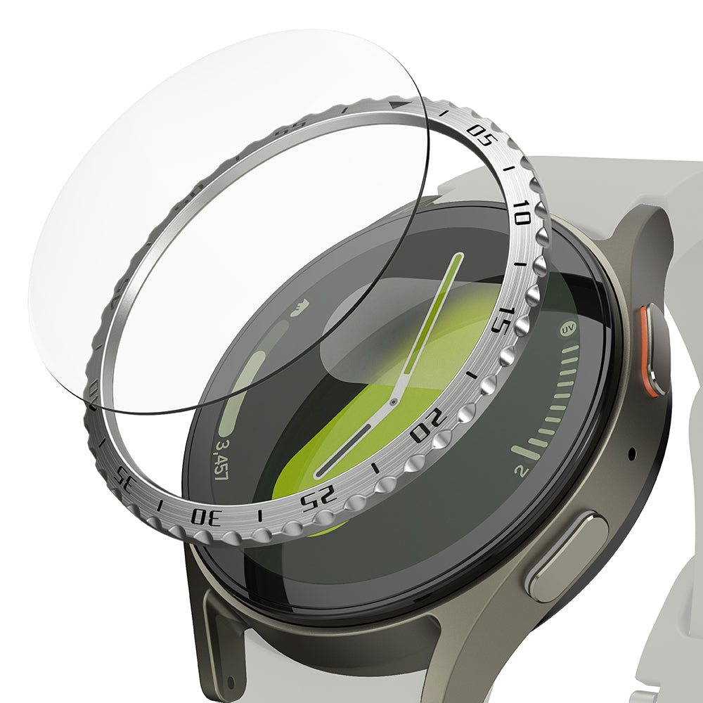 Ringke Styling beskyttelsesramme for Samsung Galaxy Watch7 40mm, Modell 5, Sølv