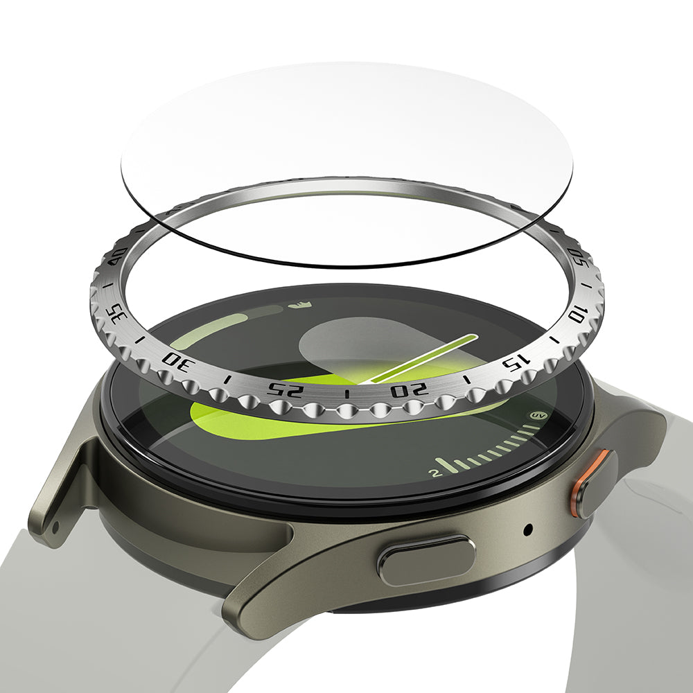 Ringke Styling beskyttelsesramme for Samsung Galaxy Watch7 40mm, Modell 5, Sølv