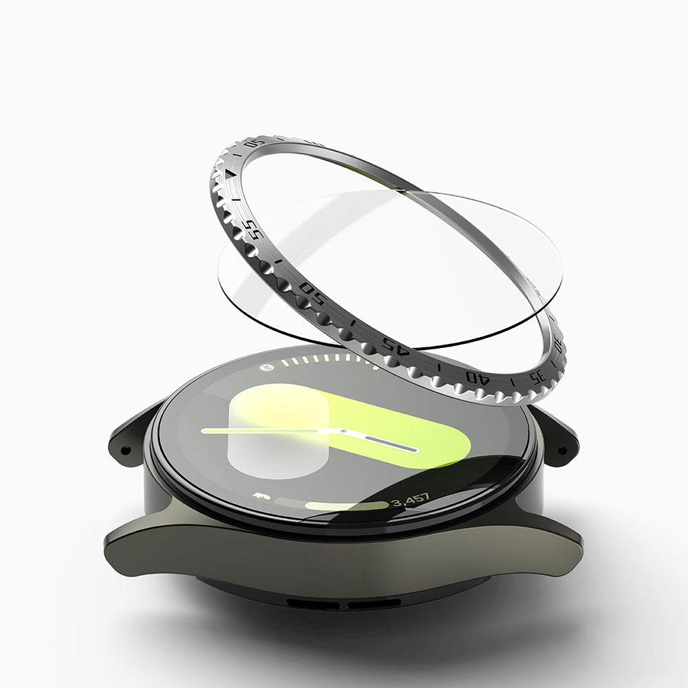 Ringke Styling beskyttelsesramme for Samsung Galaxy Watch7 40mm, Modell 5, Sølv